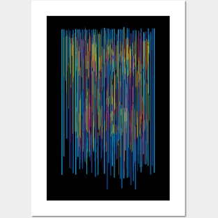 Vertical Design Pattern- Colorful Stripes Texture Posters and Art